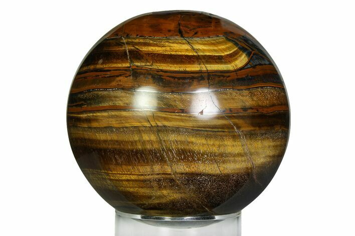 Polished Tiger's Eye Sphere - Top Quality #352517